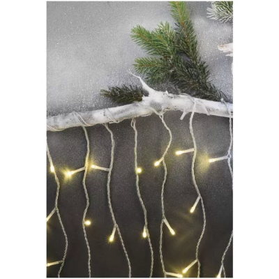 Lampki choinkowe sople 300LED 5m ciepła biel timer pilot EMOS (D4CW02)